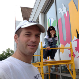 Shiny Paint painting windows